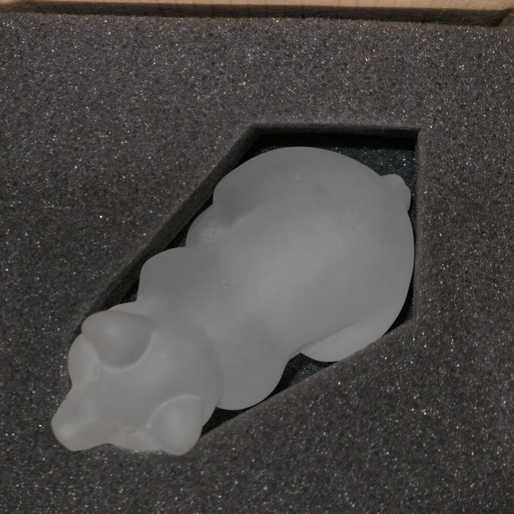 VTG NIB Princeton Gallery Crystal Small Pig Figurine Treasury Of Pigs Farmcore - Picture 10 of 14